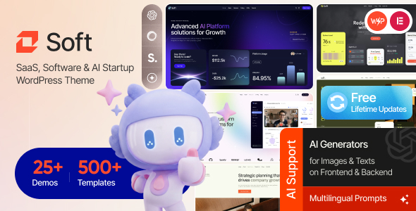 Soft – SaaS, Software & AI Startup WordPress Theme
