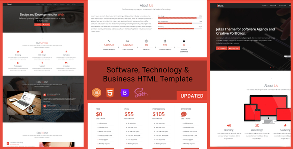 Software, Technology & Business Bootstrap Html Template – Jekas