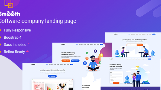 Smooth Software Company Landing Page