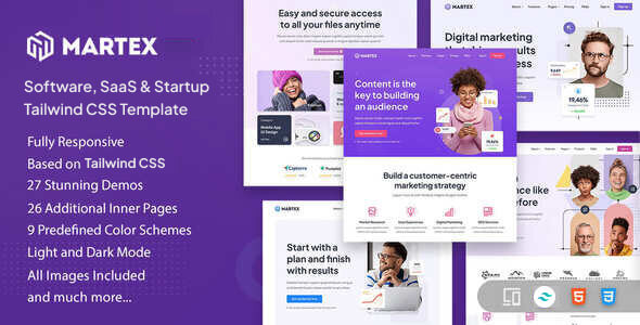Martex – Software, SaaS & Startup Tailwind CSS Template