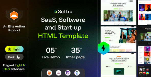 Softro – SaaS, Software and Startup HTML Template