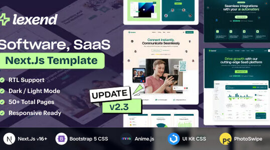 Lexend – Software, SaaS & Startup NextJs Template
