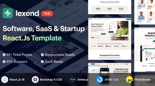 Lexend – Software, SaaS & Startup ReactJs Template