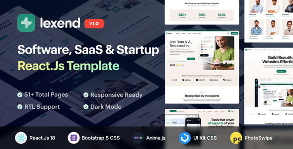 Lexend – Software, SaaS & Startup ReactJs Template