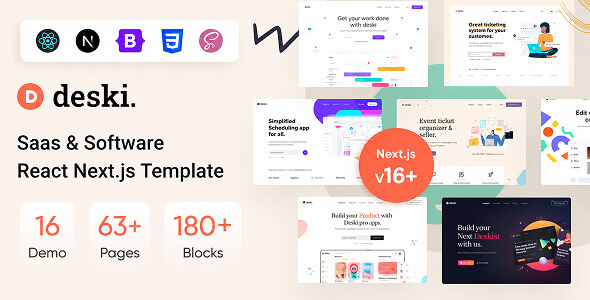 Deski – Software, SaaS & Startup NextJS Template
