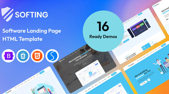 Softing – Software & SaaS Landing HTML Template