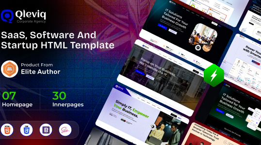 Qleviq – SaaS, Software and Startup HTML Template