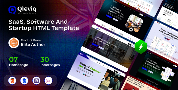 Qleviq – SaaS, Software and Startup HTML Template