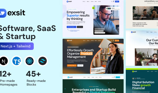 Exsit – Software, SaaS & Startup NextJs Template