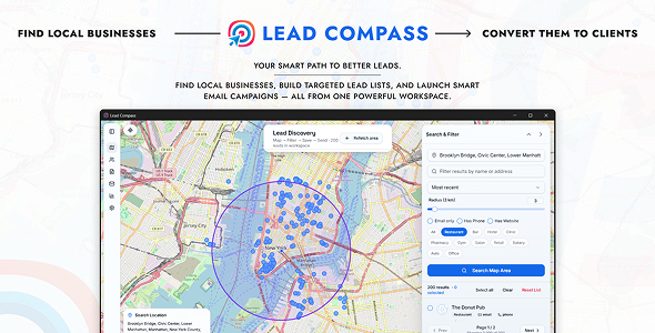 Lead Compass | Local Business Discovery and Email Outreach Software