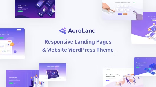AeroLand – App Landing Software Website WordPress Theme