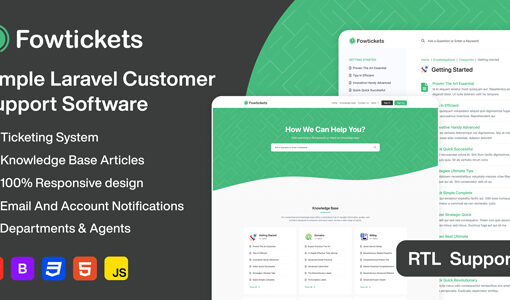 Fowtickets – Simple Customer Support Software With Ticketing System And Knowledge Base