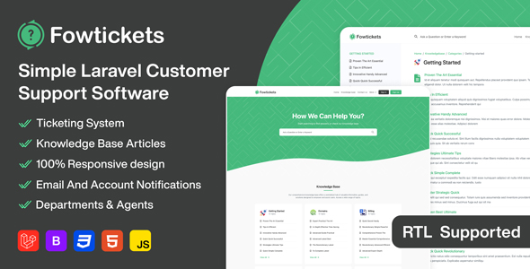 Fowtickets – Simple Customer Support Software With Ticketing System And Knowledge Base