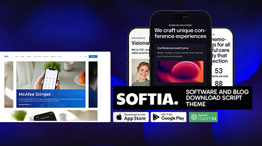 Softia – Software and Blog / Download script Theme