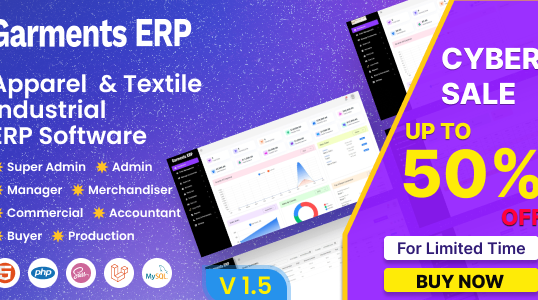 Garments ERP –  Apparel  & Textile Industrial ERP Software