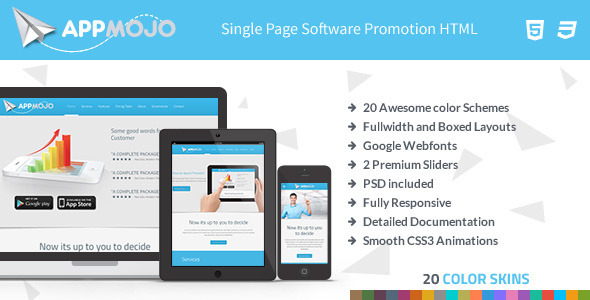 App Mojo – Software Landing Page HTML
