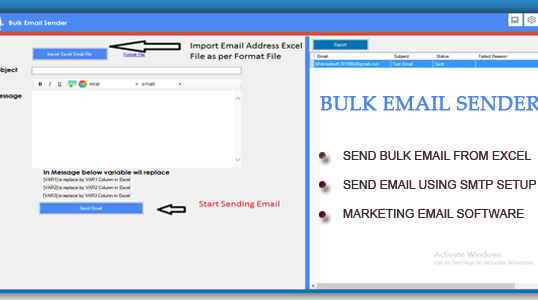 Bulk EMAIL Marketing Software  using Any SMTP