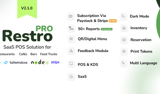 RestroPro SaaS – Restaurant POS Software React Node.js Script