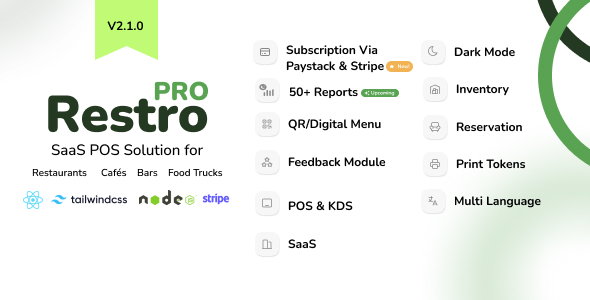 RestroPro SaaS – Restaurant POS Software React Node.js Script
