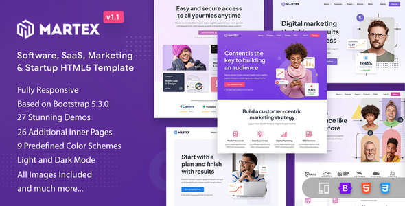 Martex – Software, SaaS & Startup HTML5 Template