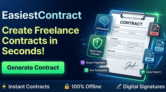 EasiestContract | Freelance Agreement Generator Software for Windows