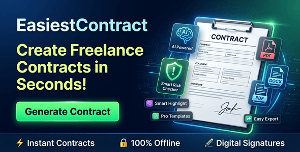EasiestContract | Freelance Agreement Generator Software for Windows