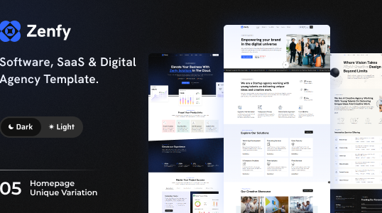 Zenfy – Software, SaaS & Digital Agency Template