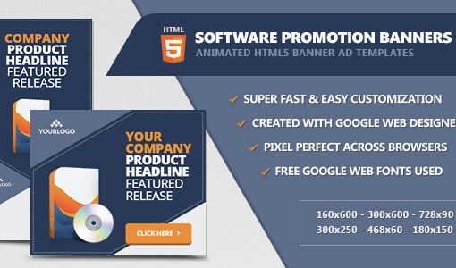 Software Promotion Banners – HTML5 Animated