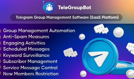 TeleGroupBot – Telegram Group Management Software (SaaS Platform)