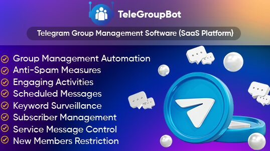 TeleGroupBot – Telegram Group Management Software (SaaS Platform)