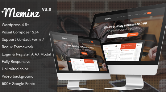Meminz – Download Software Landing Page Theme